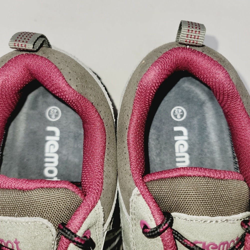 Riemot Women's Hiking Shoes Sz 11 M Low Top Waterproof Casual Gray Pink - Picture 6 of 9